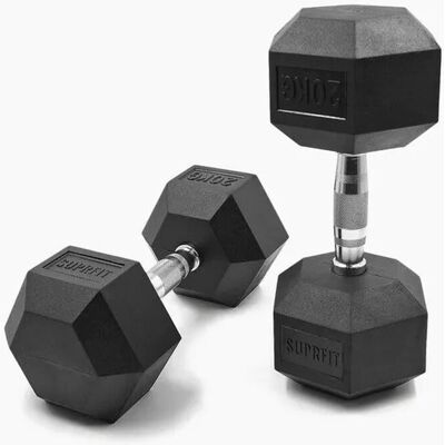 Suprfit Hex Gummi-Kurzhanteln Paar 20 kg Suprfit Hex Gummi-Kurzhanteln Paar 20 kg