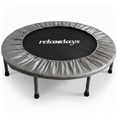 Relaxdays Indoor Trampolin Stahl Kunststoff Polyester Grau Klappbar Rutschfest Ø 95 cm 7,4 kg Relaxdays Indoor Trampolin Stahl Kunststoff Polyester Grau Klappbar Rutschfest Ø 95 cm 7,4 kg