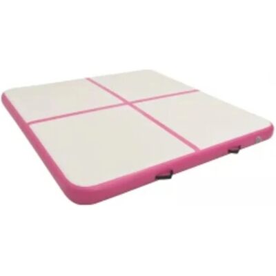vidaXL Aufblasbare Turnmatte mit Pumpe - 200x200x15cm - Pink vidaXL Aufblasbare Turnmatte mit Pumpe - 200x200x15cm - Pink