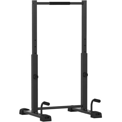 SPORTNOW Dip Barren Dip Station Stahl Schwarz 65L x 63B x 93-117H cm SPORTNOW Dip Barren Dip Station Stahl Schwarz 65L x 63B x 93-117H cm