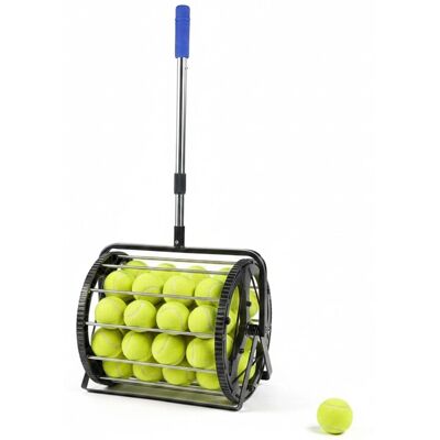 Relaxdays Tennisballsammler Metall Kunststoff Schwarz Silber Blau Höhenverstellbar Rutschfest 106 cm x 29 cm x 27 cm 2 kg Relaxdays Tennisballsammler Metall Kunststoff Schwarz Silber Blau Höhenverstellbar Rutschfest 106 cm x 29 cm x 27 cm 2 kg