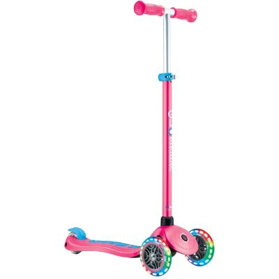 Globber Primo Plus Lights Tretroller Kinder 120/80 mm ABEC 9 3-Rädrig Höhenverstellbar LED-Leuchtrollen Pink Globber Primo Plus Lights Tretroller Kinder 120/80 mm ABEC 9 3-Rädrig Höhenverstellbar LED-Leuchtrollen Pink