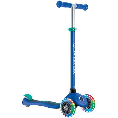 Globber Primo Lights Tretroller Kinder 120/80 mm ABEC 9 3-Rädrig Höhenverstellbar LED-Leuchtrollen Dunkelblau Globber Primo Lights Tretroller Kinder 120/80 mm ABEC 9 3-Rädrig Höhenverstellbar LED-Leuchtrollen Dunkelblau