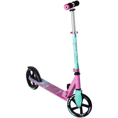 Muuwmi Aluminium Scooter Tretroller 200 mm ABEC 5 GS-Geprüft Höhenverstellbar XL-Deck Pink-Türkis Muuwmi Aluminium Scooter Tretroller 200 mm ABEC 5 GS-Geprüft Höhenverstellbar XL-Deck Pink-Türkis