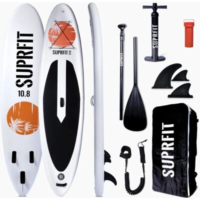 Suprfit SUP Stand-Up-Paddling Board Halia 10'8 Weiß Orange Suprfit SUP Stand-Up-Paddling Board Halia 10'8 Weiß Orange