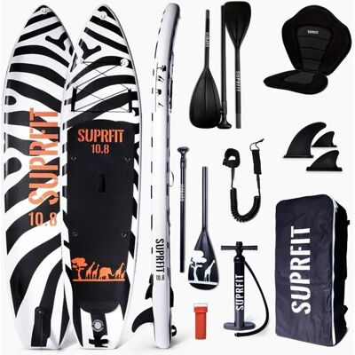 Suprfit SUP Board Set Safari Tiger inkl. Sitz und Kajak Paddle Suprfit SUP Board Set Safari Tiger inkl. Sitz und Kajak Paddle