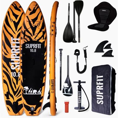 Suprfit SUP Board Set Safari Zebra inkl. Sitz und Kajak Paddle Suprfit SUP Board Set Safari Zebra inkl. Sitz und Kajak Paddle