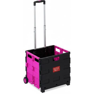 Relaxdays Einkaufstrolley ABS-Kunststoff Pink Klappbar 98 cm x 45,5 cm x 37 cm 2,6 kg Relaxdays Einkaufstrolley ABS-Kunststoff Pink Klappbar 98 cm x 45,5 cm x 37 cm 2,6 kg