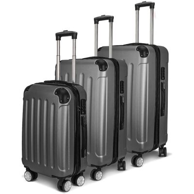 PXloue Zwillingsrollen 3tlg. Reisekoffer Koffer Kofferset Trolleys Hartschale PXloue Zwillingsrollen 3tlg. Reisekoffer Koffer Kofferset Trolleys Hartschale