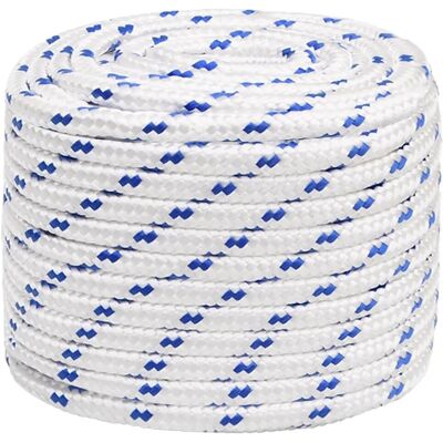 vidaXL Weiß Blau Marine Seil 18 mm 100 m Anlegeseil vidaXL Weiß Blau Marine Seil 18 mm 100 m Anlegeseil