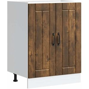 vidaXL Spülenunterschrank Lucca Räuchereiche Holzwerkstoff 853682 vidaXL Spülenunterschrank Lucca Räuchereiche Holzwerkstoff 853682