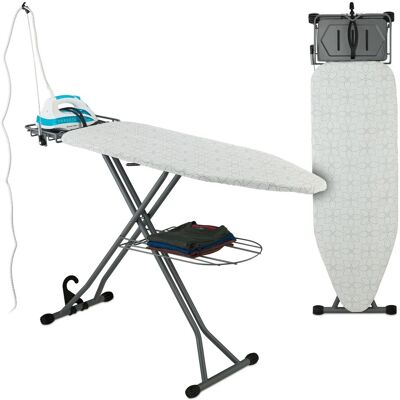 Relaxdays Bügelbrett Stahl Weiß Höhenverstellbar 115 cm x 39 cm 5,8 kg Relaxdays Bügelbrett Stahl Weiß Höhenverstellbar 115 cm x 39 cm 5,8 kg