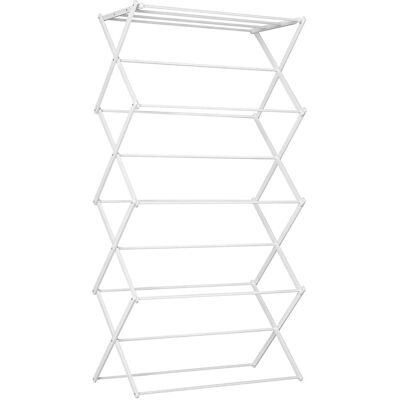 HOMCOM Wäscheständer Faltbar 8-Stufiger Metall Kunststoff Weiß 74 x 35 x 144 cm HOMCOM Wäscheständer Faltbar 8-Stufiger Metall Kunststoff Weiß 74 x 35 x 144 cm