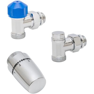 Schulte ExpressPlus Thermostat-Set Eck Verchromt Schulte ExpressPlus Thermostat-Set Eck Verchromt