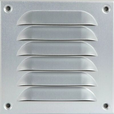 Upmann Wetterschutzgitter Eckig Aufschraubbar 140x140mm Aluminium Silber Upmann Wetterschutzgitter Eckig Aufschraubbar 140x140mm Aluminium Silber