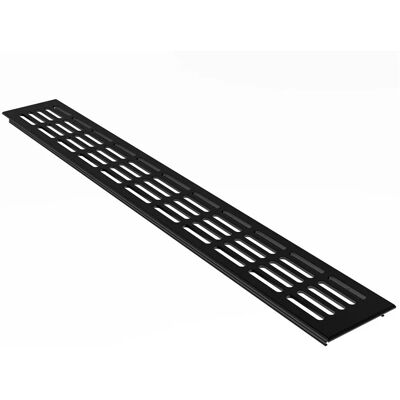 MS Beschläge Belüftungsgitter 80 x 600 mm Alu Schwarz RAL 9005 MS Beschläge Belüftungsgitter 80 x 600 mm Alu Schwarz RAL 9005