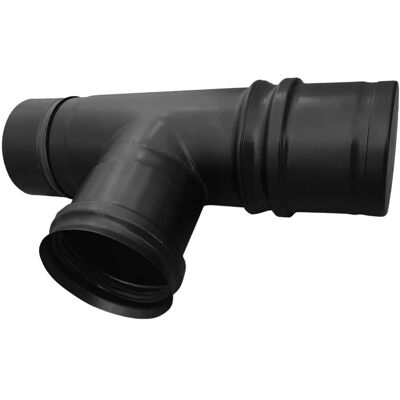 Firefix T-Stück für Pelletofenrohr Schwarz 80 mm Durchmesser T-Stück Firefix T-Stück für Pelletofenrohr Schwarz 80 mm Durchmesser T-Stück