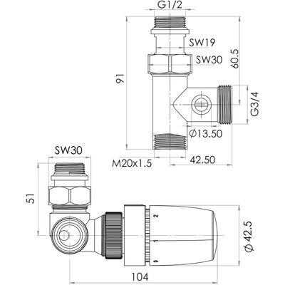 Schulte ExpressPlus Thermostat-Set Mischbetrieb Verchromt Version,inks Schulte ExpressPlus Thermostat-Set Mischbetrieb Verchromt Version,inks