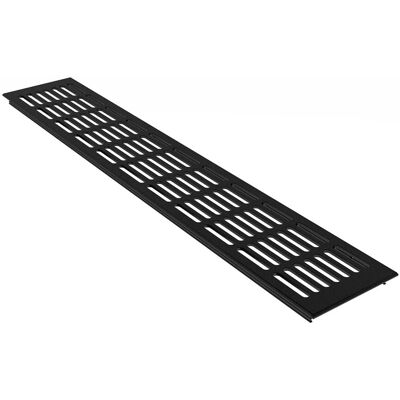 MS Beschläge Zuluftgitter 100 x 500 mm Aluminium Schwarz RAL 9005 MS Beschläge Zuluftgitter 100 x 500 mm Aluminium Schwarz RAL 9005