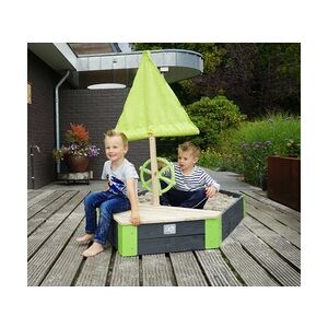 EXIT TOYS Exit Holz Sandkasten Boot Aksent   Grau   190x90x135 cm