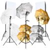 vidaXL 9-tlg. Fotostudio-Set mit Beluchtung-Set und Softboxen - Schwarz - Size: N/A