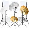 vidaXL 6-tlg. Fotostudio-Set mit Beluchtung-Set und Softboxen - Schwarz - Size: N/A