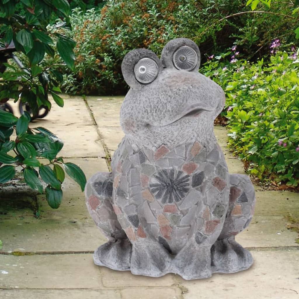 ProGarden Gartendeko Frosch mit Solarlampe MGO - Size: N/A