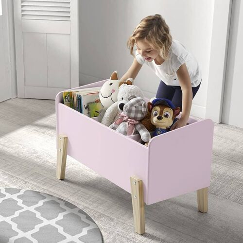 Vipack Kids Spielzeugkiste Kiddy Holz Altrosa - Rosa - Size: N/A