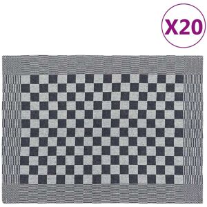 vidaXL Geschirrtücher 20 Stk. Schwarz und Weiß 50x70 cm Baumwolle - Mehrfarbig - Size: N/A