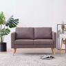 vidaXL 2-Sitzer-Sofa Stoff Taupe - Taupe - Size: N/A