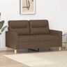 vidaXL 2-Sitzer-Sofa Braun 120 cm Stoff - Braun - Size: 120 cm