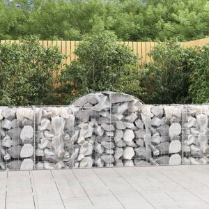 vidaXL Gabionen mit Hochbogen 40 Stk. 200x50x80/100cm Verzinktes Eisen - Silber - Size: 200 x 50 x 80/100 cm