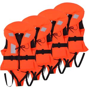 vidaXL Kinderschwimmweste 4 Stk. 100 N 20-30 kg - Orange - Size: N/A