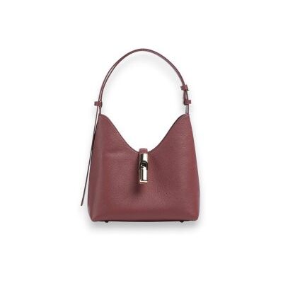 Furla für Damen. WB01979-BX3353 Goccia Schultertasche S granatrot (OSFA), Lässig, Kastanienbraun, Leder Furla für Damen. WB01979-BX3353 Goccia Schultertasche S granatrot (OSFA), Lässig, Kastanienbraun, Leder
