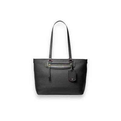 Michael Kors für Damen. 30S6GTVT2L Schwarze mittelgroße Jet Set Travel Tote-Tasche aus genarbtem Leder (OSFA), Lässig Michael Kors für Damen. 30S6GTVT2L Schwarze mittelgroße Jet Set Travel Tote-Tasche aus genarbtem Leder (OSFA), Lässig