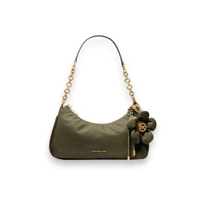 Michael Kors für Damen. 32T6AY5C2C Mittelgroße Nolita Nylon-Tasche mit grüner Kette (OSFA), Lässig, Recyceltes Nylon Michael Kors für Damen. 32T6AY5C2C Mittelgroße Nolita Nylon-Tasche mit grüner Kette (OSFA), Lässig, Recyceltes Nylon