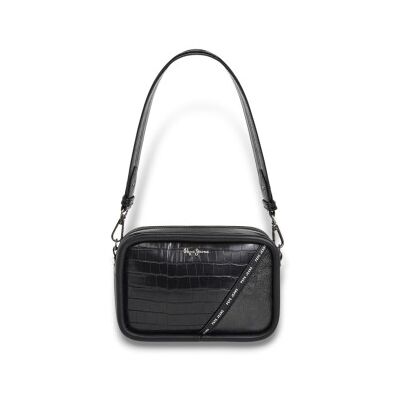 Pepe Jeans für Damen. PL0300018 Keyra Croco Tasche schwarz (OSFA), Lässig, Polyurethan Pepe Jeans für Damen. PL0300018 Keyra Croco Tasche schwarz (OSFA), Lässig, Polyurethan
