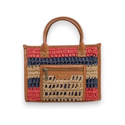 Pepe Jeans für Damen. PL0300105 Zadie London Tasche beige, rot (OSFA), Lässig, Papier Pepe Jeans für Damen. PL0300105 Zadie London Tasche beige, rot (OSFA), Lässig, Papier