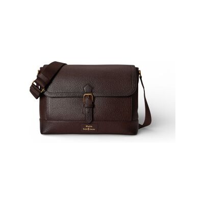 Polo Ralph Lauren für Herren. 405P07846002 Braune Messenger-Tasche aus genarbtem Leder (OSFA), Lässig Polo Ralph Lauren für Herren. 405P07846002 Braune Messenger-Tasche aus genarbtem Leder (OSFA), Lässig