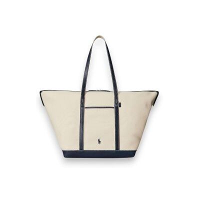 Polo Ralph Lauren für Damen. 428973072002 Große beige Canvas-Shopper-Tasche (OSFA), Lässig, Baumwolle Polo Ralph Lauren für Damen. 428973072002 Große beige Canvas-Shopper-Tasche (OSFA), Lässig, Baumwolle