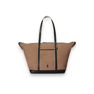 Polo Ralph Lauren für Damen. 428973072011 Große braune Canvas-Shopper-Tasche (OSFA), Lässig, Baumwolle Polo Ralph Lauren für Damen. 428973072011 Große braune Canvas-Shopper-Tasche (OSFA), Lässig, Baumwolle