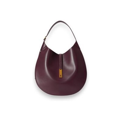 Polo Ralph Lauren für Damen. 428867518017 Große Polo ID Schultertasche aus weinrotem Leder (OSFA), Lässig, Kastanienbraun Polo Ralph Lauren für Damen. 428867518017 Große Polo ID Schultertasche aus weinrotem Leder (OSFA), Lässig, Kastanienbraun