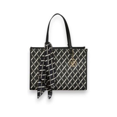 A X Armani Exchange für Damen. XW000927AF17155MC043 Drucktasche schwarz (OSFA), Lässig, Polyester A X Armani Exchange für Damen. XW000927AF17155MC043 Drucktasche schwarz (OSFA), Lässig, Polyester