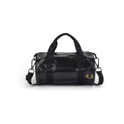 Fred Perry für Herren. L1400 Klassische Mini-Sporttasche schwarz, gold (OSFA), Lässig, Recyceltes Polyester, Nachhaltig Fred Perry für Herren. L1400 Klassische Mini-Sporttasche schwarz, gold (OSFA), Lässig, Recyceltes Polyester, Nachhaltig