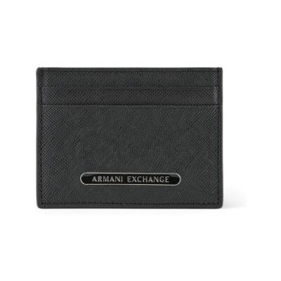 A X Armani Exchange für Herren. XM000169AF12702UC001 Schwarzer Kartenhalter aus Leder (OSFA), Lässig A X Armani Exchange für Herren. XM000169AF12702UC001 Schwarzer Kartenhalter aus Leder (OSFA), Lässig