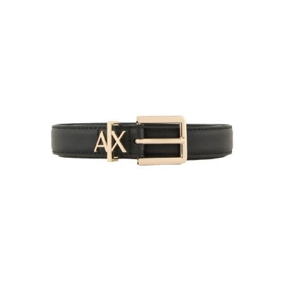 A X Armani Exchange für Damen. 9411824R75900020 Schwarzer Ledergürtel (85cm), Lässig, Klassisch A X Armani Exchange für Damen. 9411824R75900020 Schwarzer Ledergürtel (85cm), Lässig, Klassisch