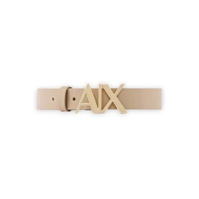 A X Armani Exchange für Damen. 941125CC719U6223 Beige Modegürtel (80cm), Lässig, Leder A X Armani Exchange für Damen. 941125CC719U6223 Beige Modegürtel (80cm), Lässig, Leder
