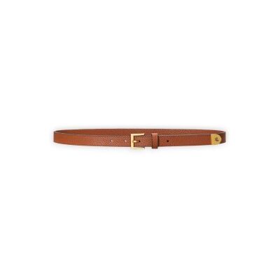 Lauren Ralph Lauren für Damen. 412912036001 Schmaler Gürtel aus braunem genarbtem Leder (S), Lässig Lauren Ralph Lauren für Damen. 412912036001 Schmaler Gürtel aus braunem genarbtem Leder (S), Lässig