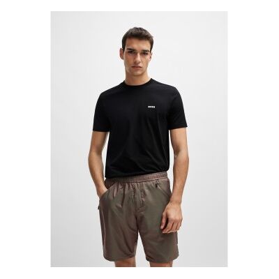 Boss für Herren. 50506373 Elastisches T-shirt schwarz (S), Lässig, Baumwolle, Kurzarm Boss für Herren. 50506373 Elastisches T-shirt schwarz (S), Lässig, Baumwolle, Kurzarm