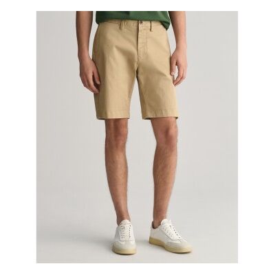 Gant für Herren. 205067 Beige Slim Fit Shorts aus Twill (40), Lässig, Baumwolle Gant für Herren. 205067 Beige Slim Fit Shorts aus Twill (40), Lässig, Baumwolle